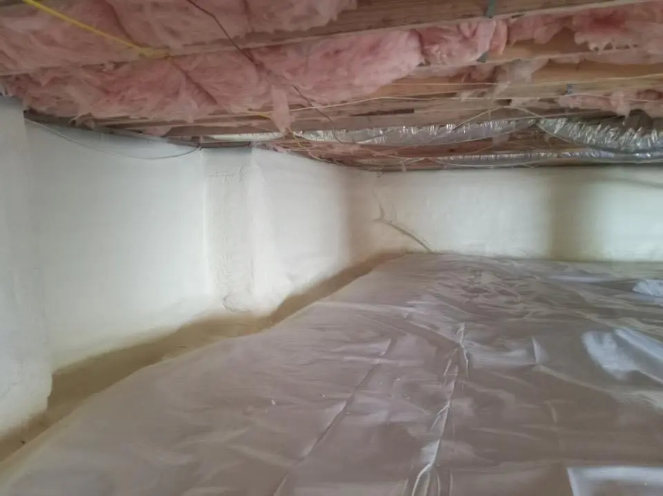 Crawl space encapsulation with closed-cell spray foam for Spray Foam Roofing Repair in Sulphur
